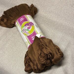 Vintage Russian Iris Mercerized Cotton Thread Brown 100% Cotton Crochet Lace